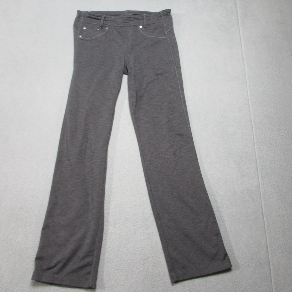Kuhl Pants Women 8 28X29.5 Heather Gray Stretch Low Rise Straight Leg Drawstring